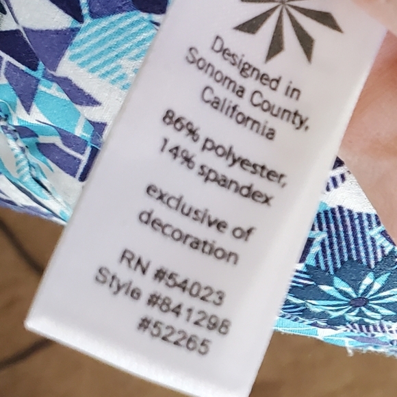 Athleta Blue and White A-Line Skort Size 14 - Picture 6 of 10